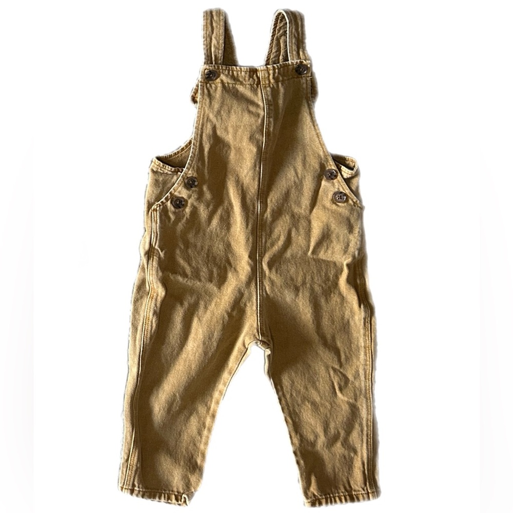 ZARA BABY Yellow Denim Full Length Overalls